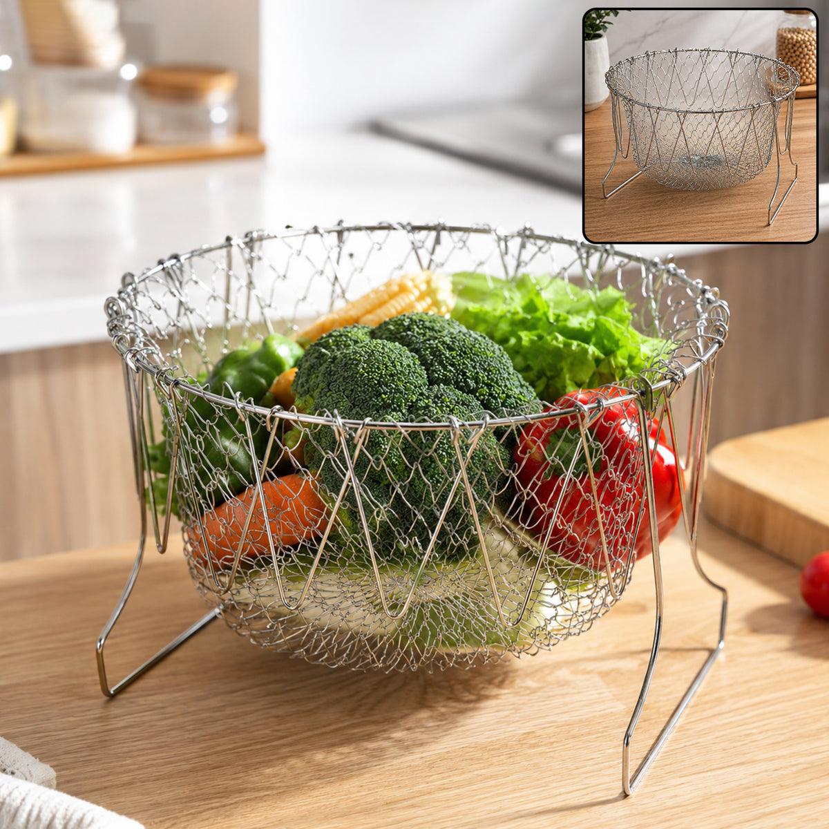Foldable Strainer Chef Basket