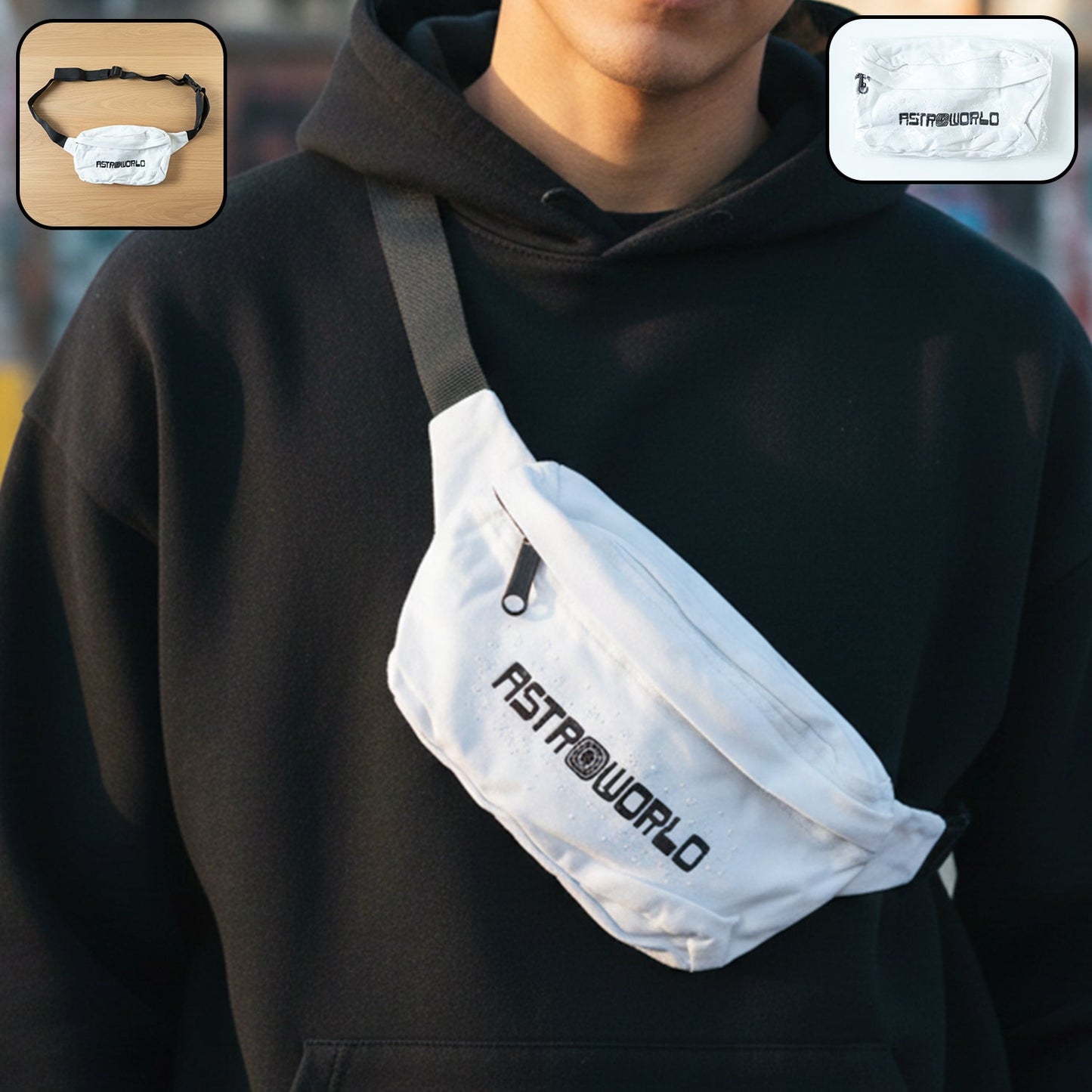 adjustable waist bag crossbody sling bag 21 x 14 cm