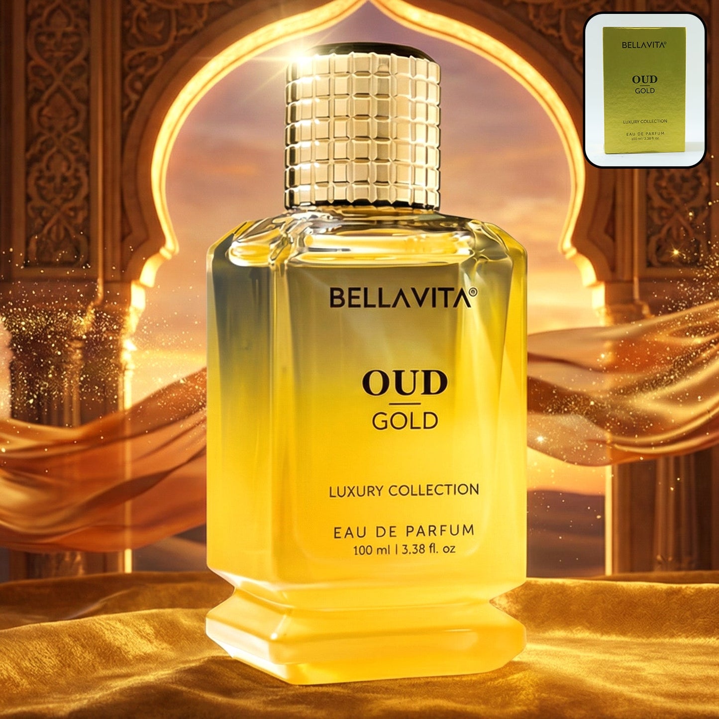 Bella Vita premium oud gold luxury perfume bottle 100 ml