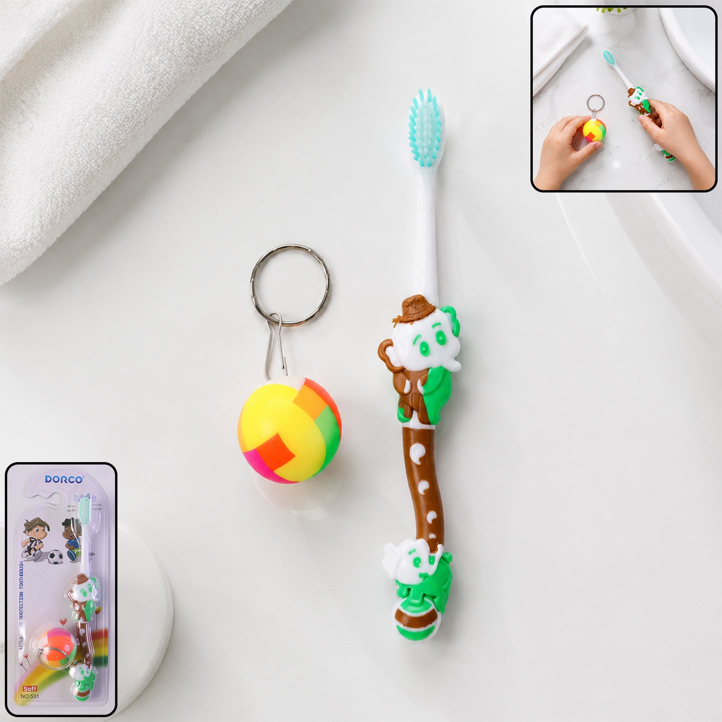 Kids Toothbrush and Ball Toy Set