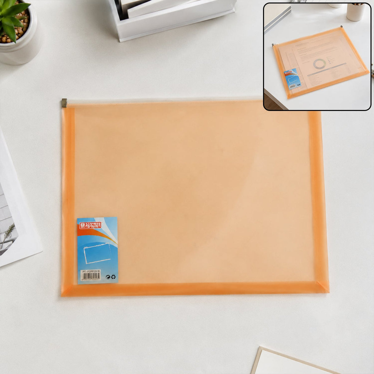 Plastic document file folder A4 papers