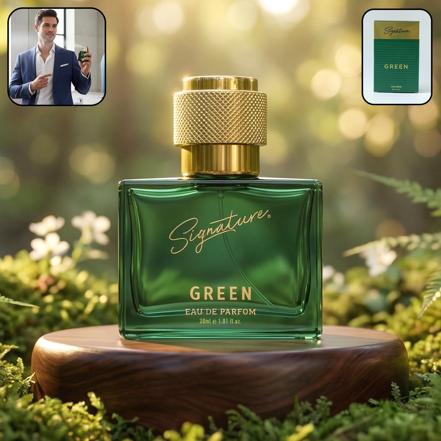 Signature premium green eau de perfume 30 ml bottle