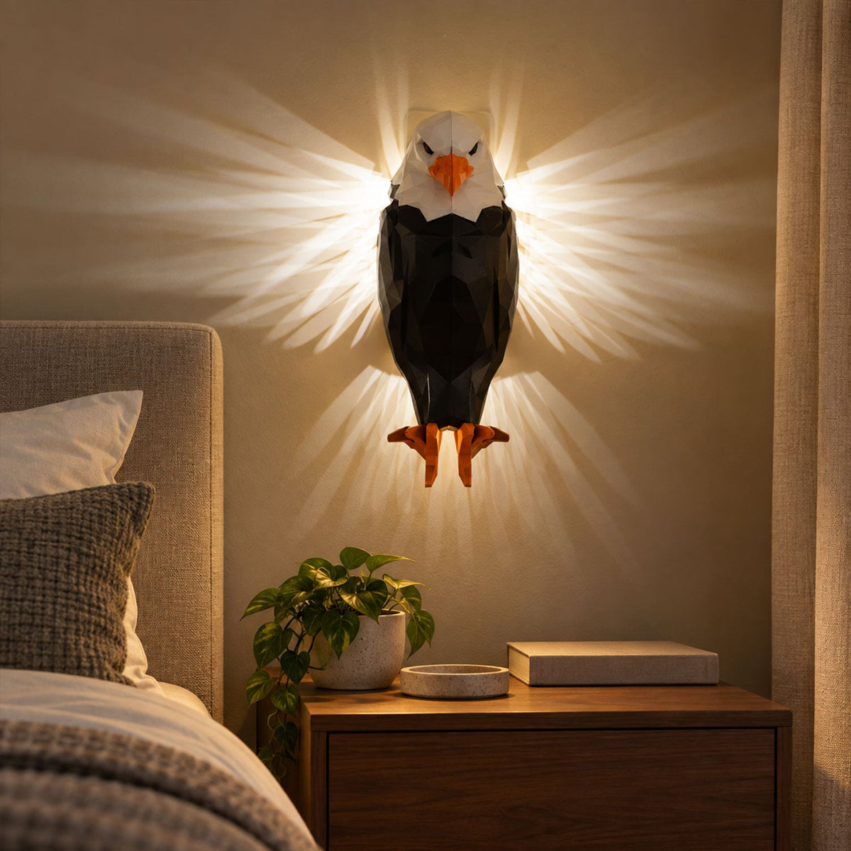 Ambient wall light magnetic holder decor