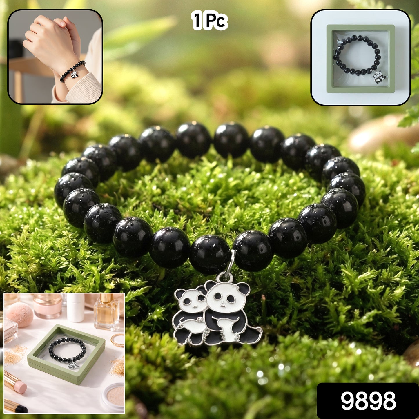 Premium Multicolor Pastel Bead Stretch Bracelet (1 Pc)