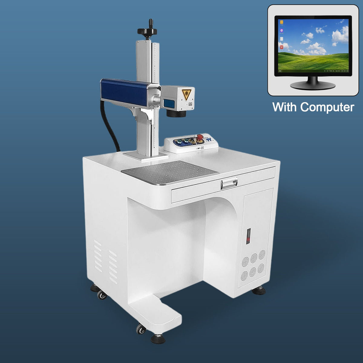 SVL 30W laser engraving machine used for high-precision industrial marking on metal