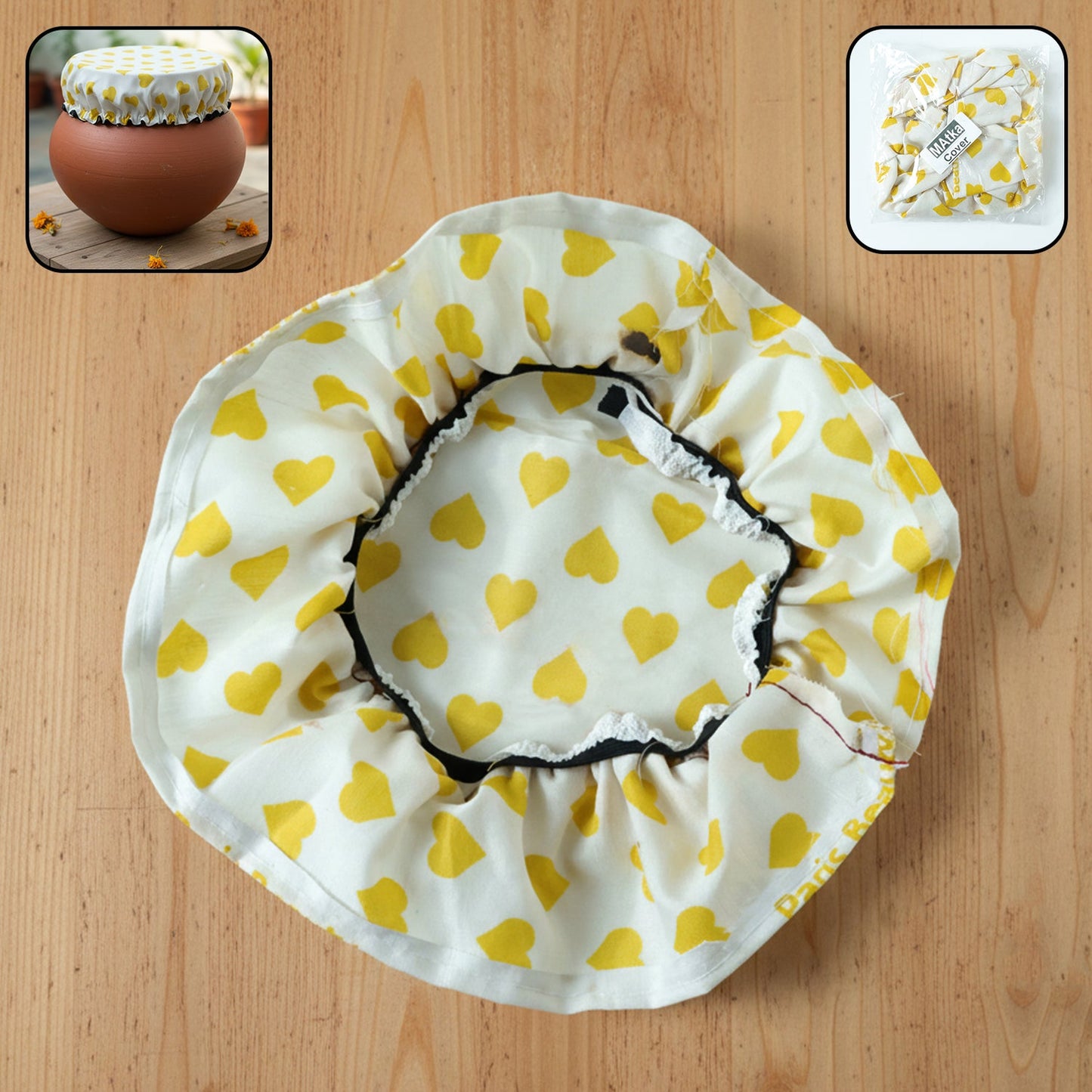 Premium Elasticated Cotton Matka Cover (1 Pc)