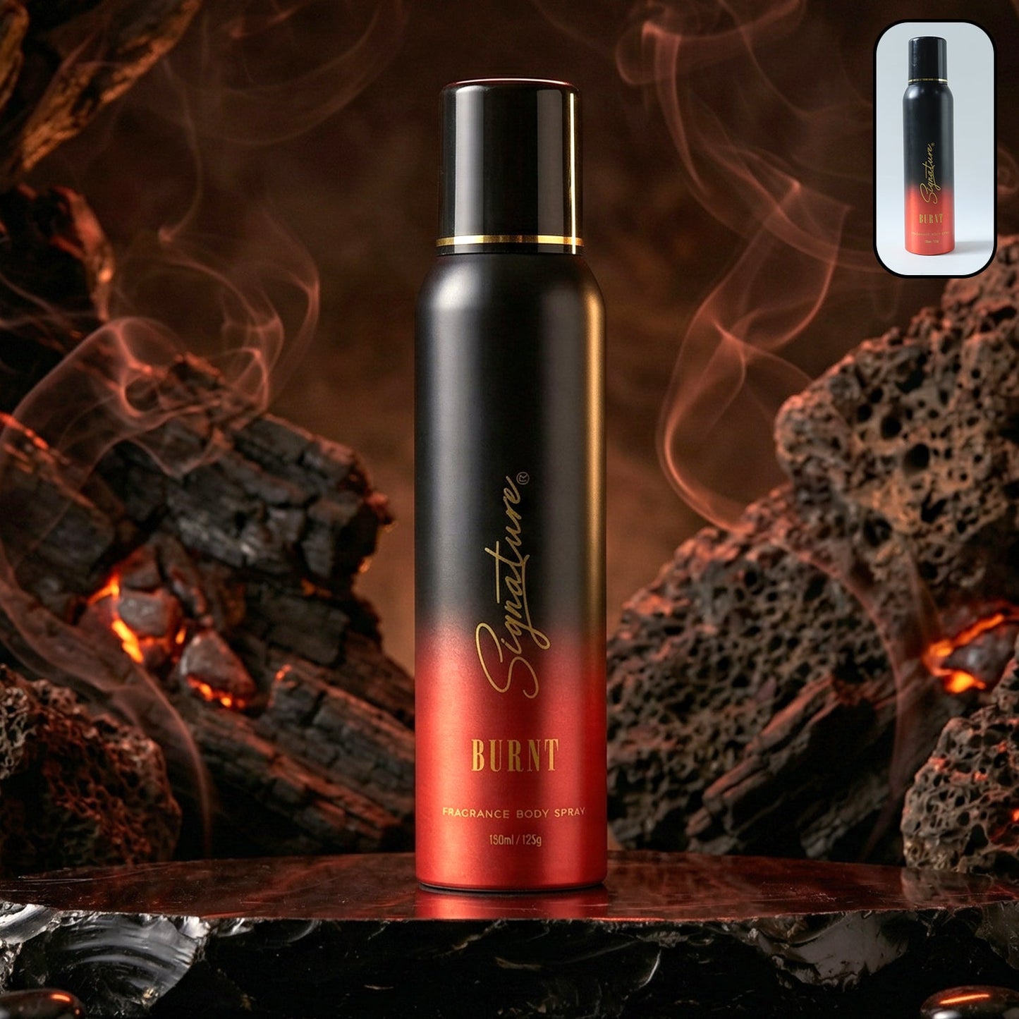 Signature premium burnt fragrance body spray for men 150 ml