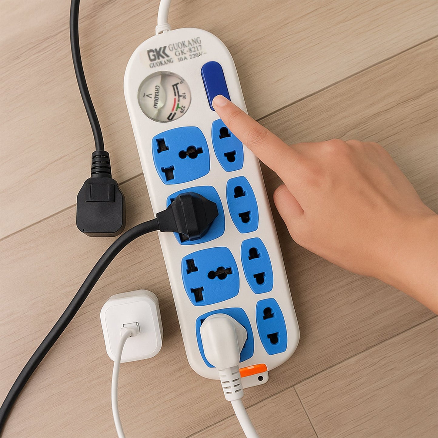 8 socket Heavy Duty Power Extension Board (10 mtr. / 1 Pc)