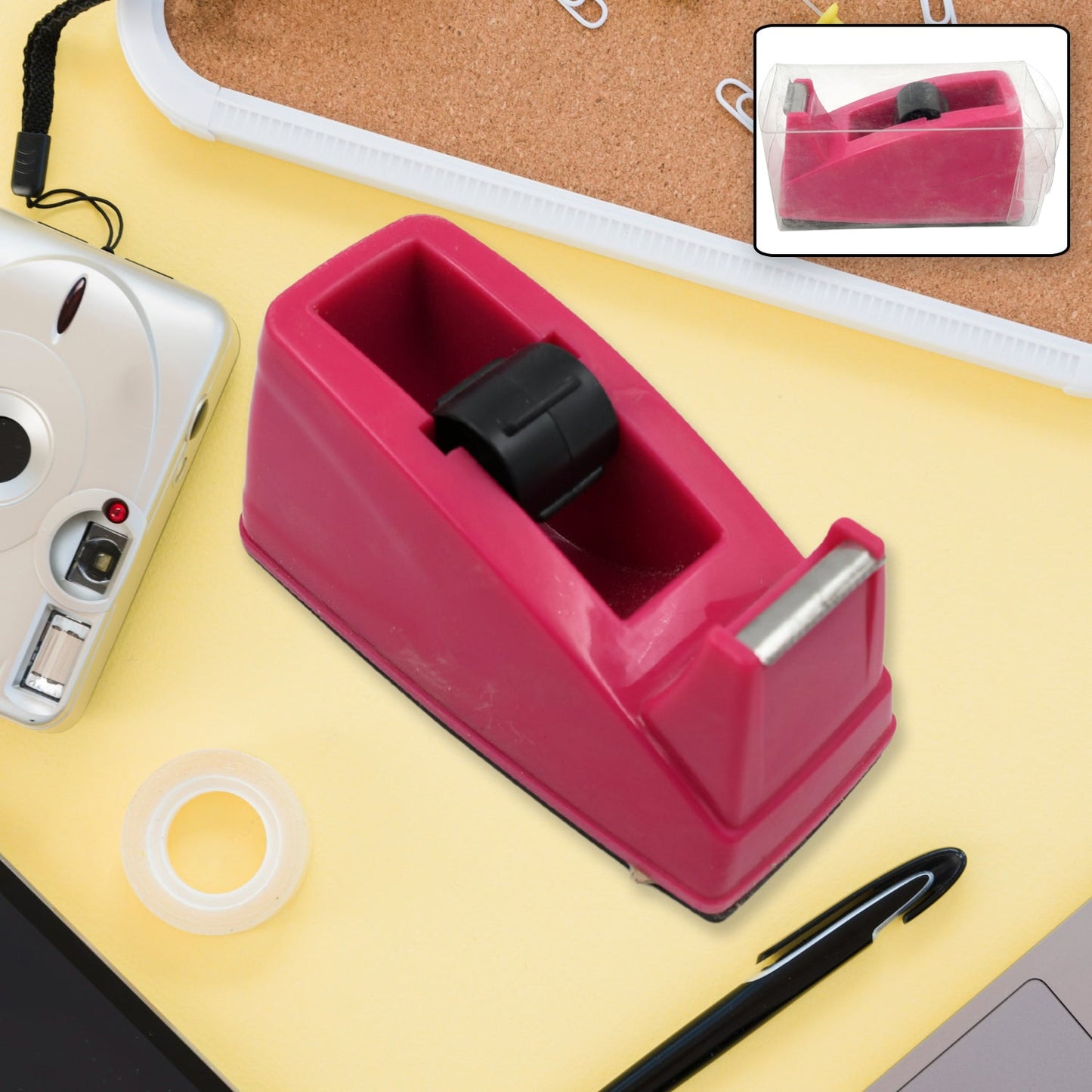 Plastic Tape Dispenser & Cutter for Home, Office & School (1 pc / B Grade)