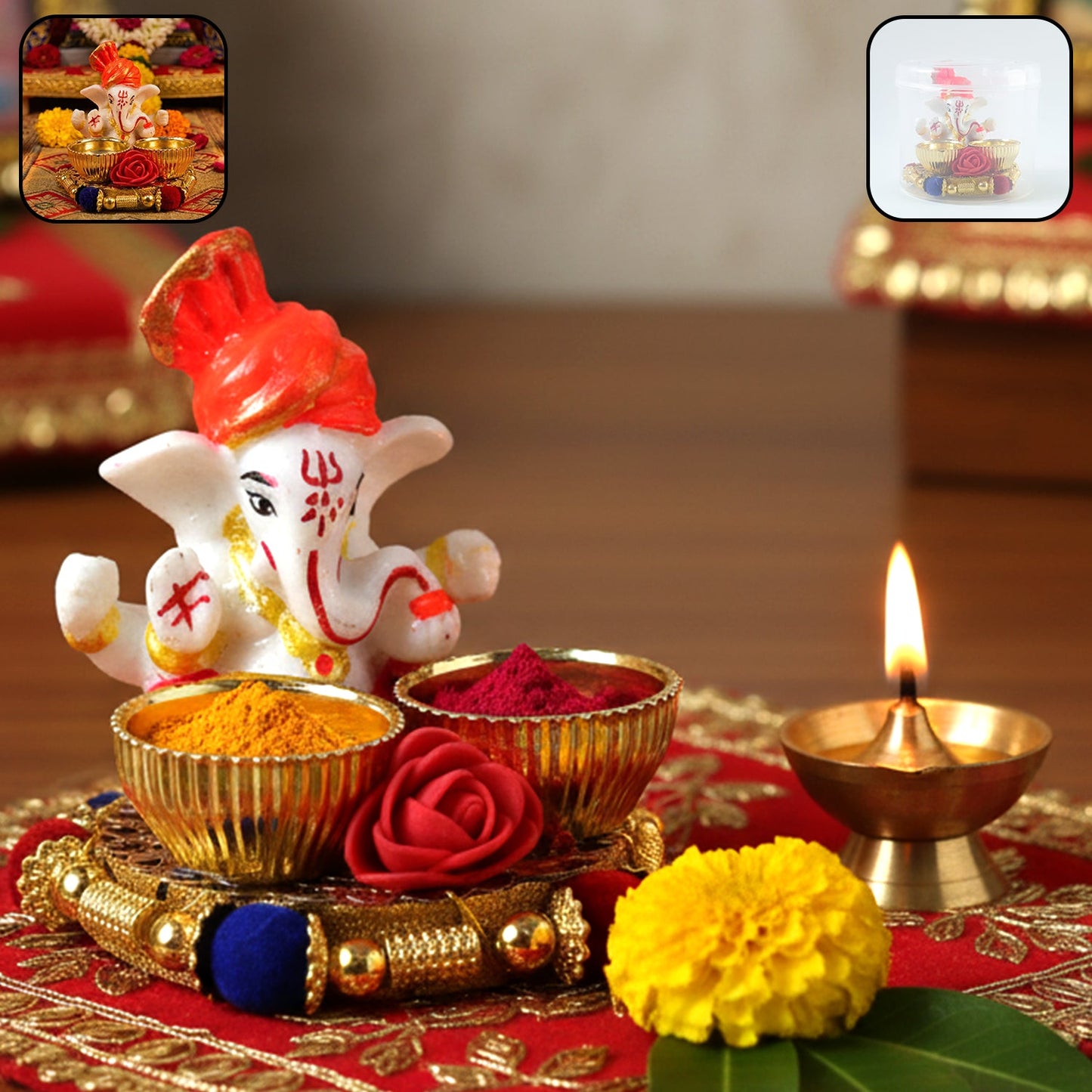 Decorative Pooja Thali Set
