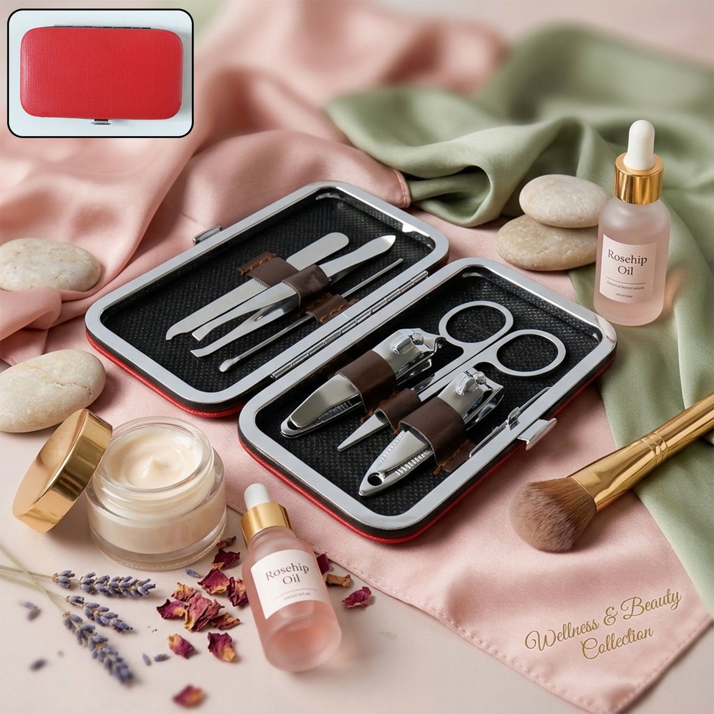 6 in 1 Professional Manicure Pedicure Nail Grooming Kit (1 Set)