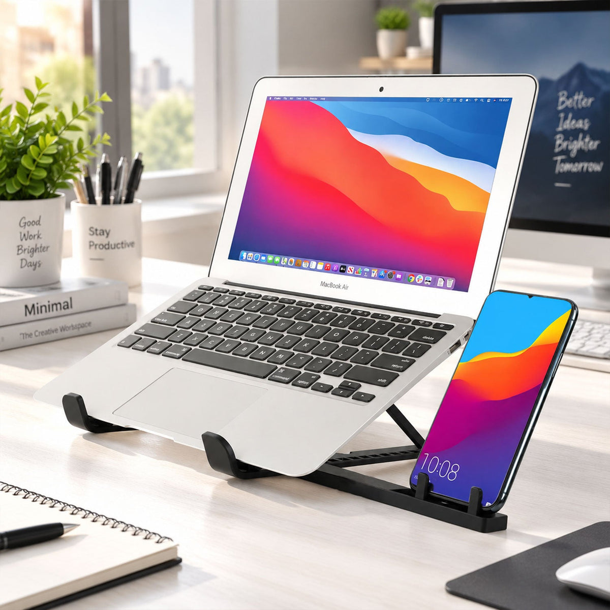 Foldable adjustable laptop stand mobile holder