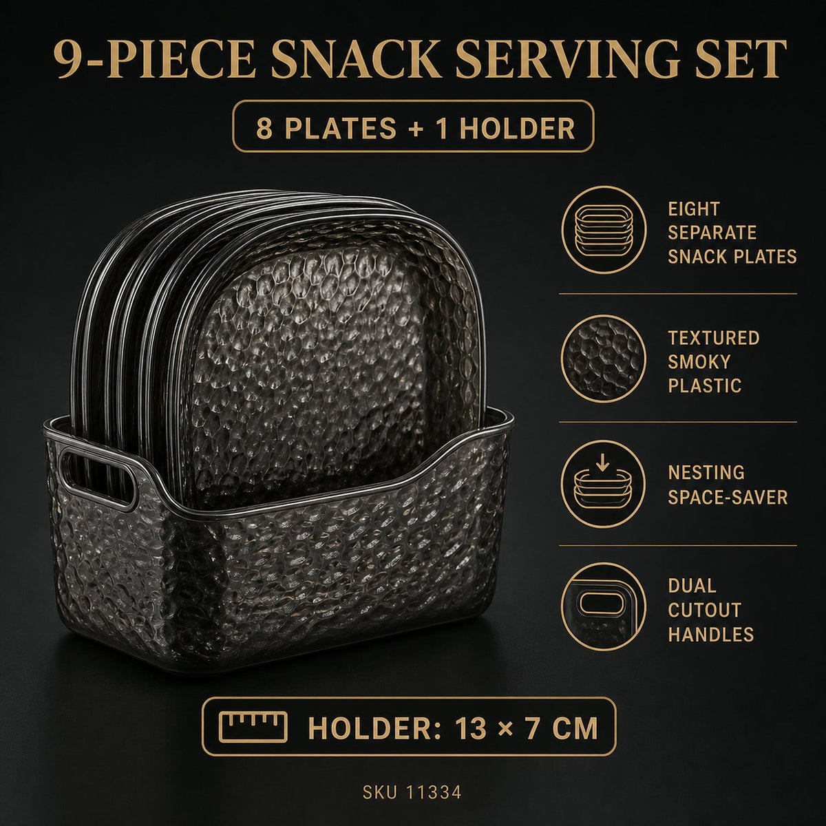 9 in 1 Snack Serving Plates Multipurpose Organizer for Parties