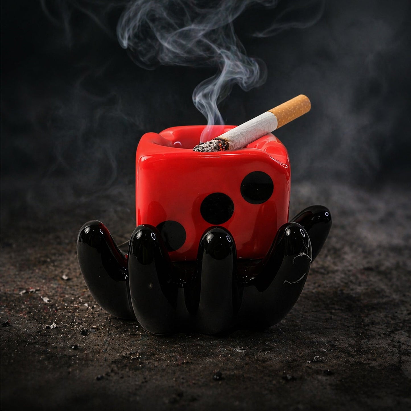 durable ceramic ashtray for indoor smoking use