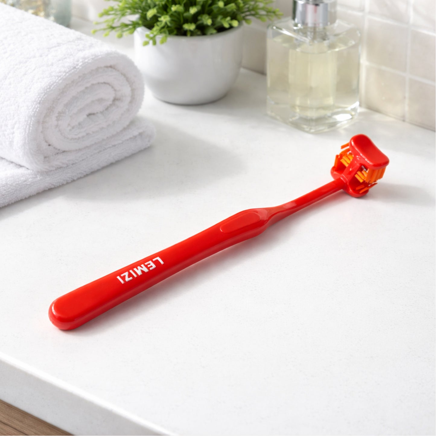 Six-Sided Soft Toothbrush Ultra Soft Bristles Multi Angle Deep Cleaning Toothbrush for Complete Oral Care Gum Friendly Design 1 Pc