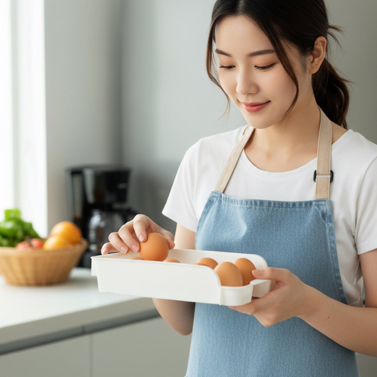 egg holder tray container for fridge storage