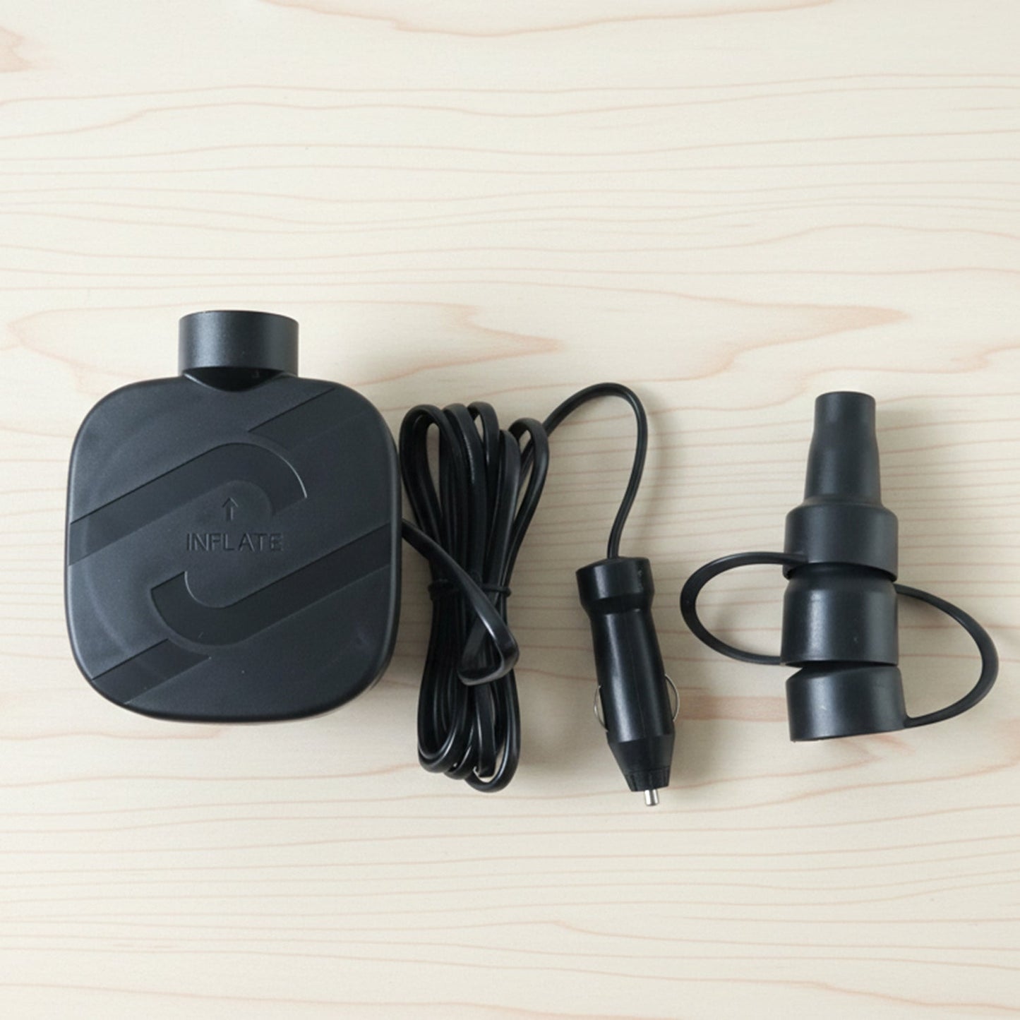 Portable Electric Air Pump Inflator Set with Car Charging Adapter (1 Set)