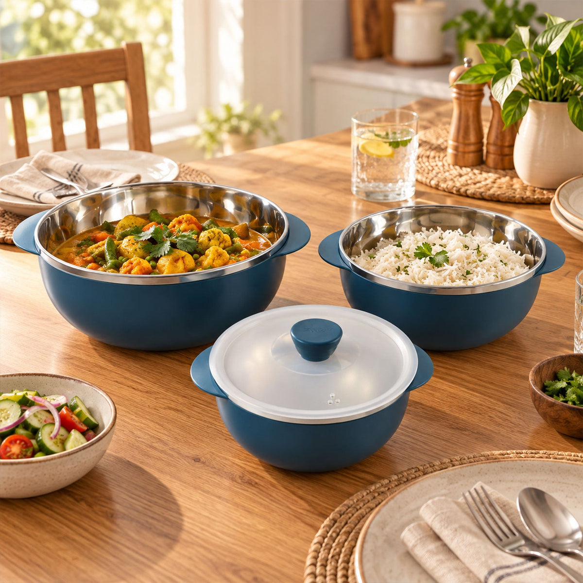 Insulated casserole hot food serving