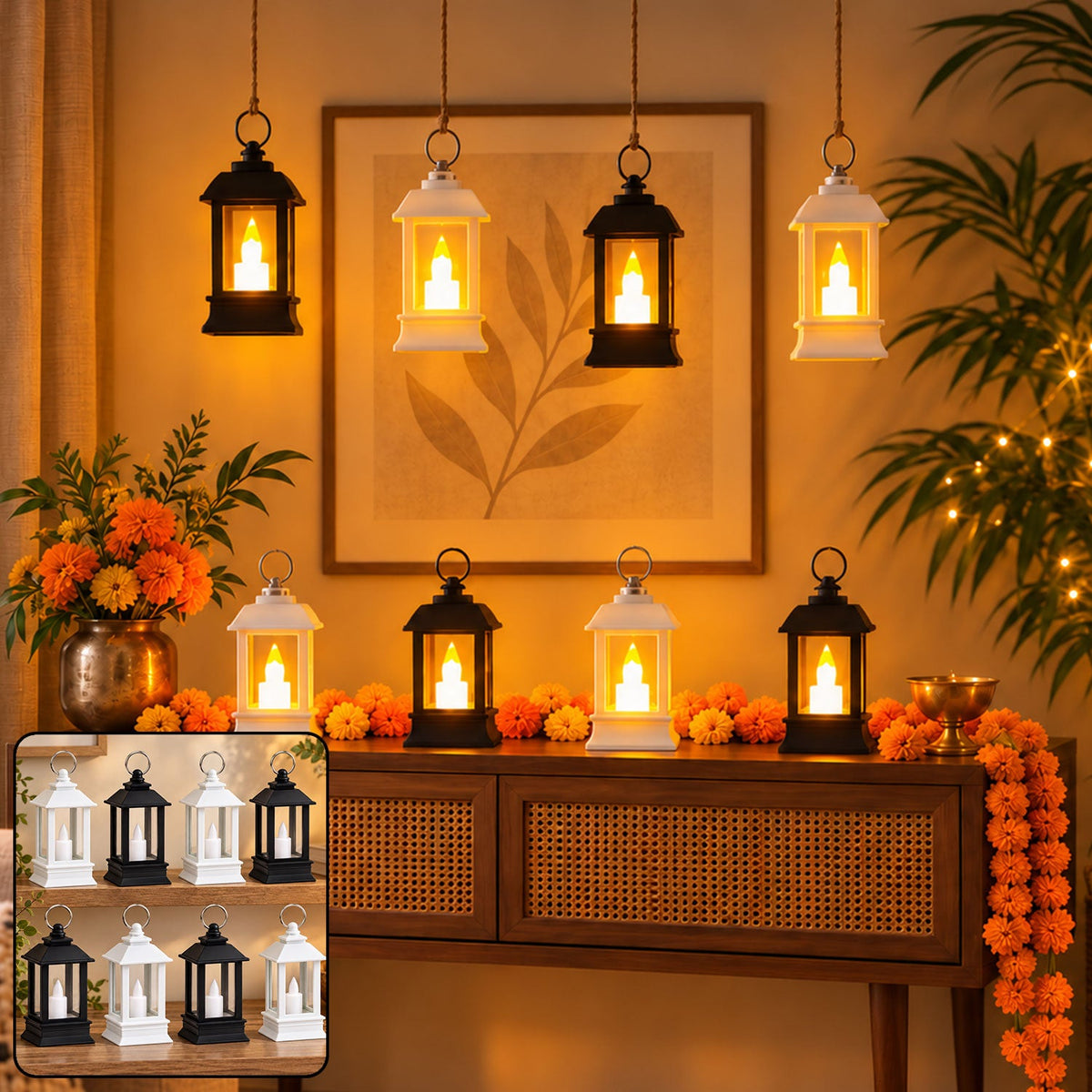 Battery candles home decor
