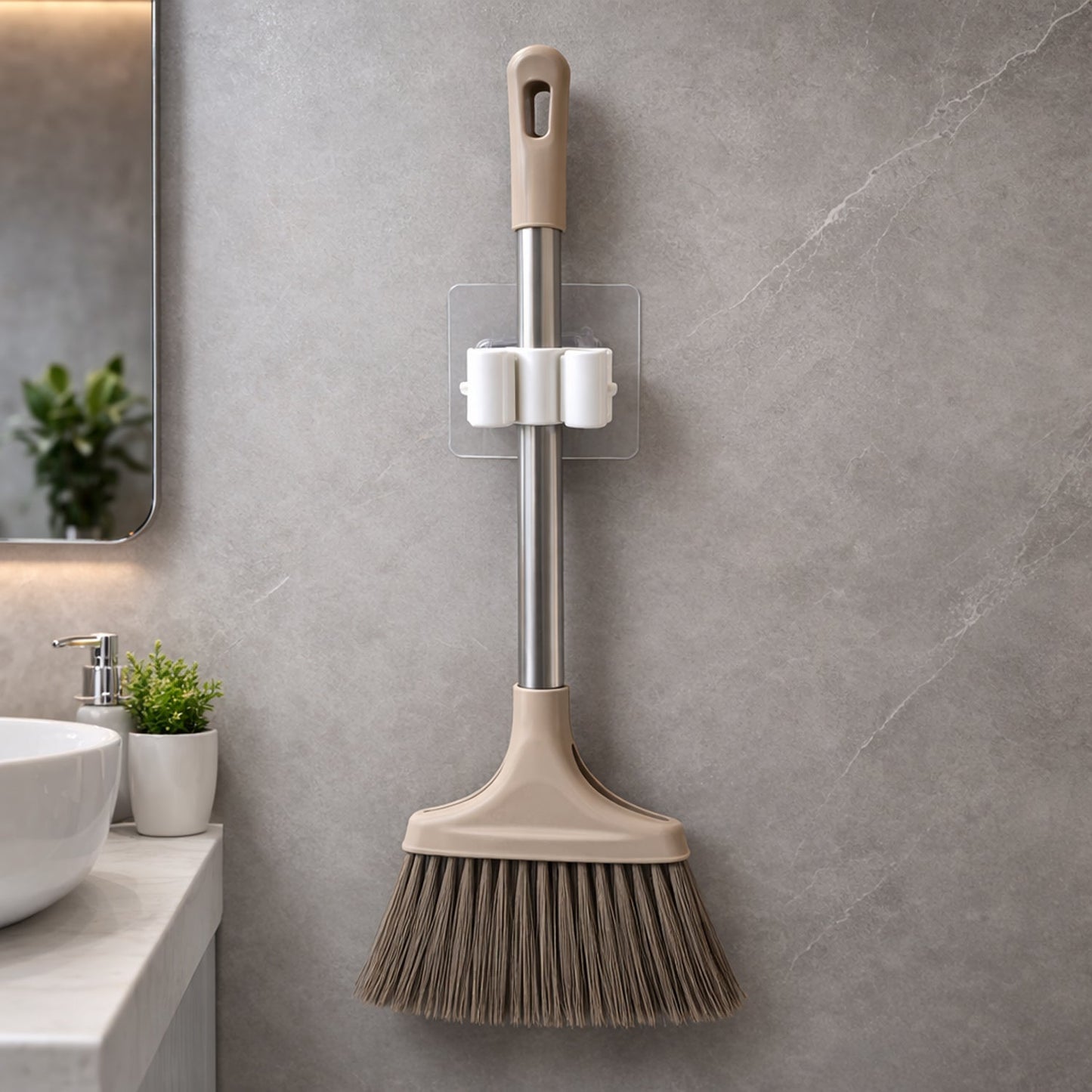 Plastic Magic Broom Holder Wall Mounted (1 Pc)