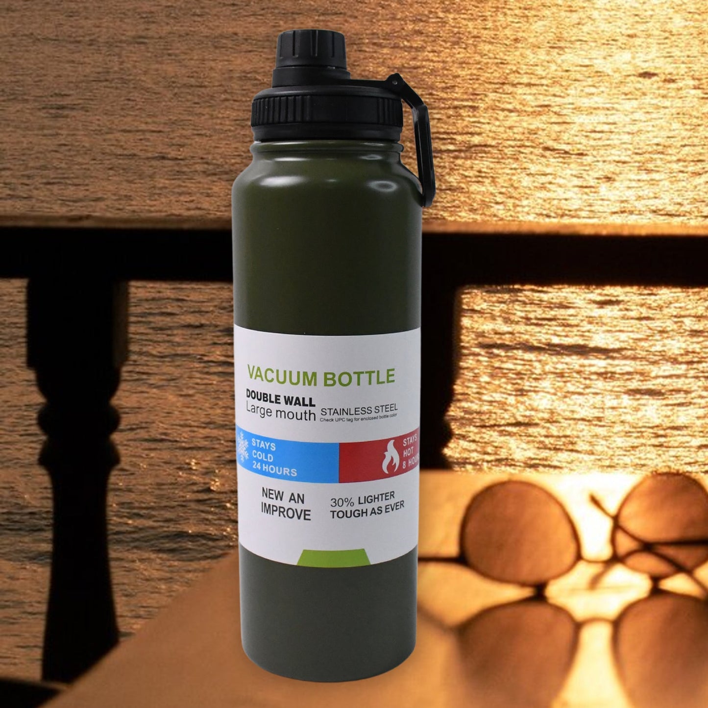Stainless Steel Double Wall Vacuum-Insulated Drink Water Bottle (800 ML / Mix Color)