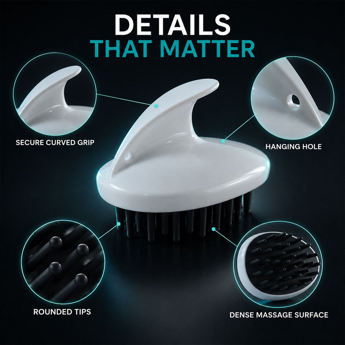 Shampoo wash scalp massage brush