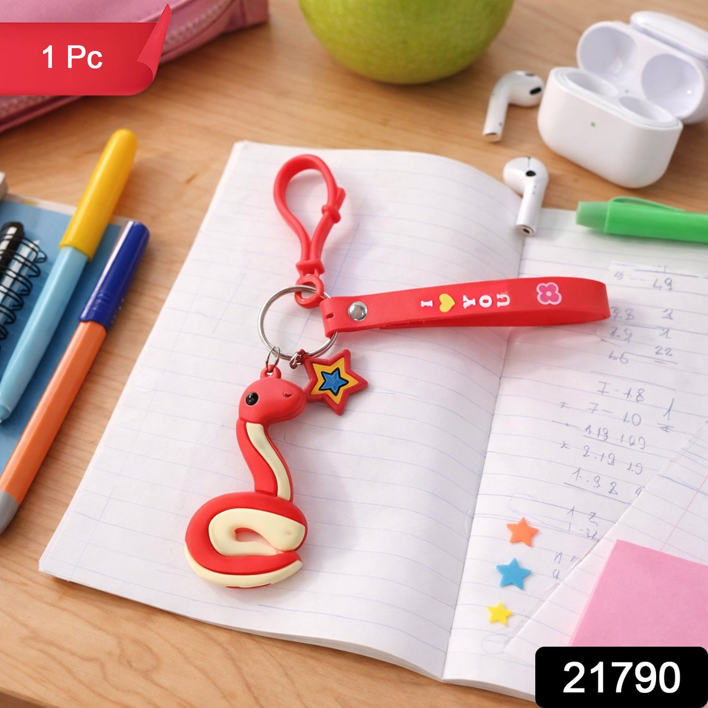 Cute Snake Shape Keychain (1 Pc)