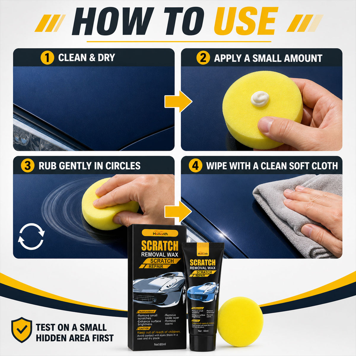 Car Scratch Removal Wax – Restore Shine & Remove Scratches 120ml
