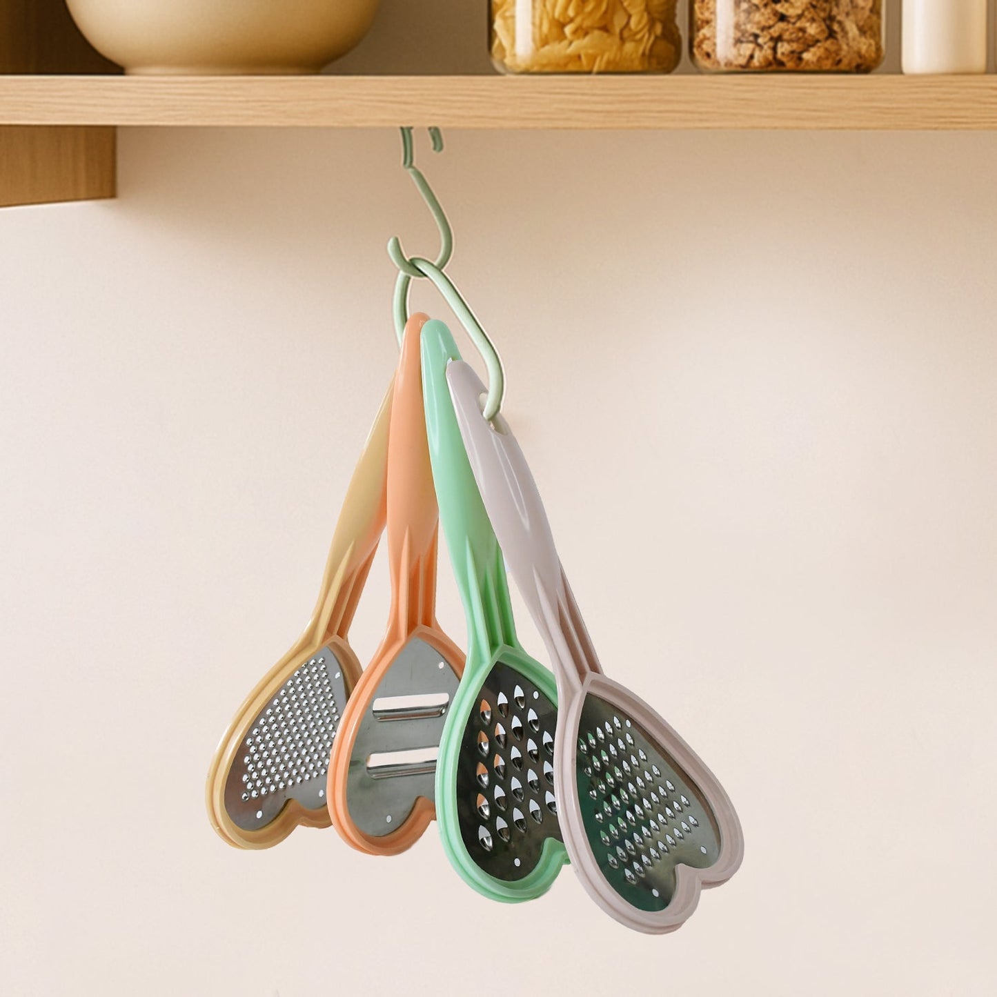 Heart Grater Set and Heart Grater Slicer Used for Grating and Slicing of Fruits, vegetables