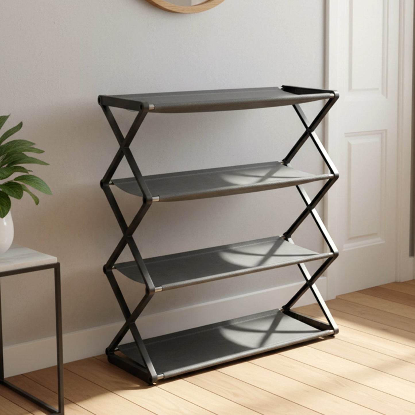 4 Layer Foldable Shoe Rack Organizer (1 Pc)