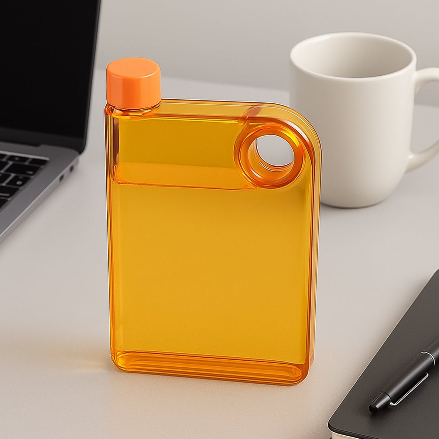 Notebook Style Slim Water Bottle (380 ml, Multicolor)