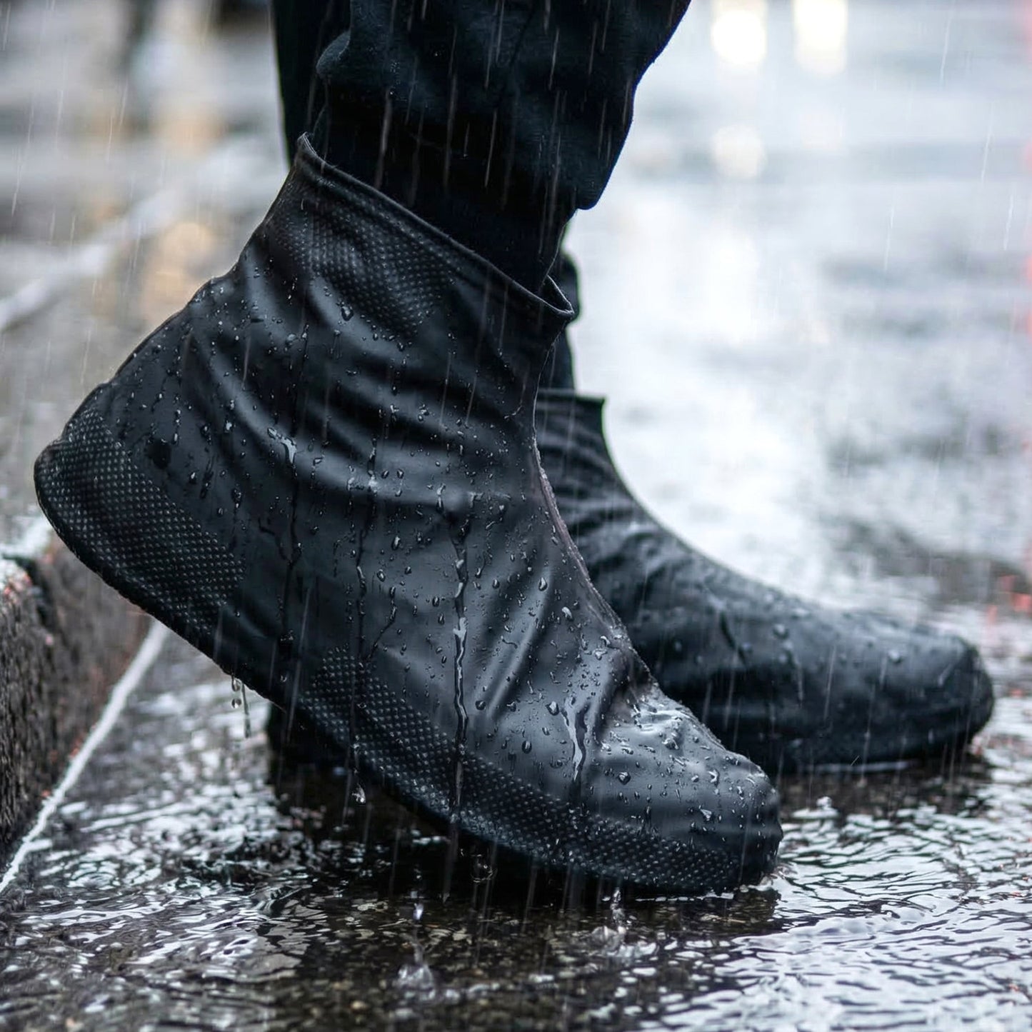 silicone shoe cover for outdoor walking and cycling