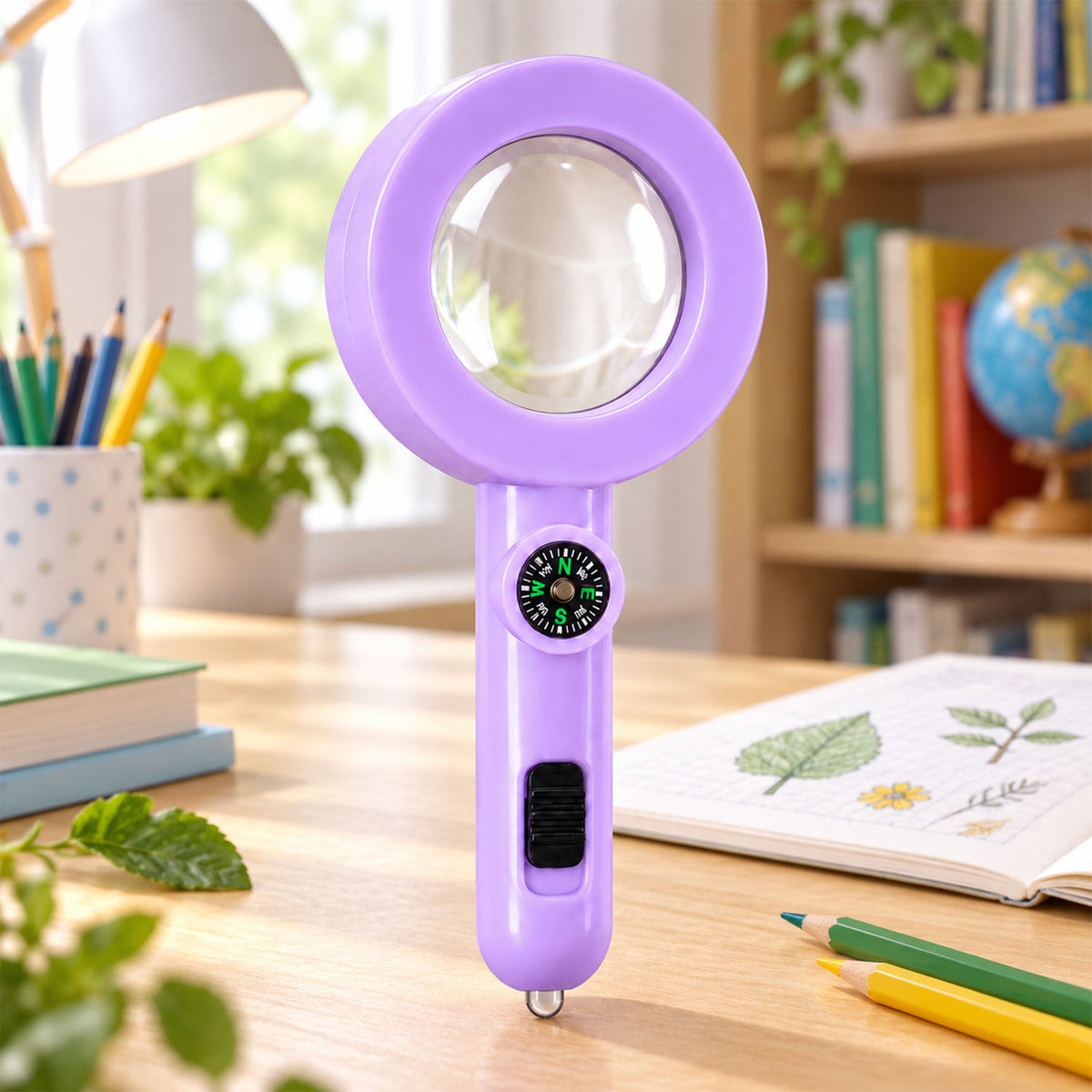 Magnifying glass LED detail