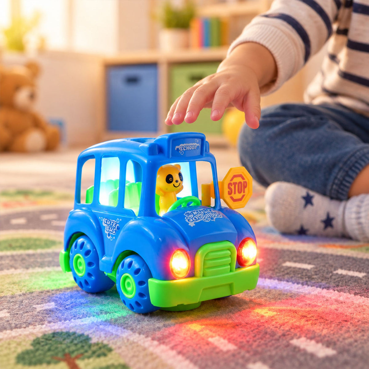 School bus toy detail