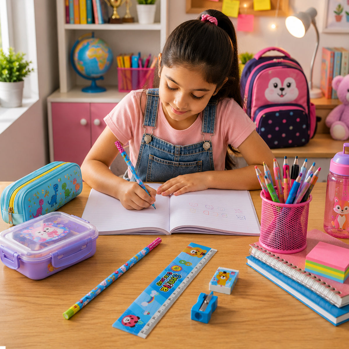 Fun & Functional! 5-in-1 Cartoon Pencil Set for School & Play (5 Pc)