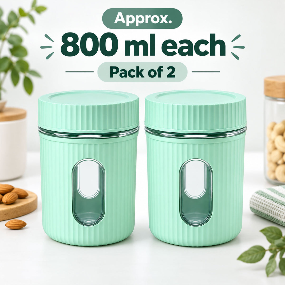 Premium Kitchen Storage Container Set (2 Pc Set, 750 ML Approx)