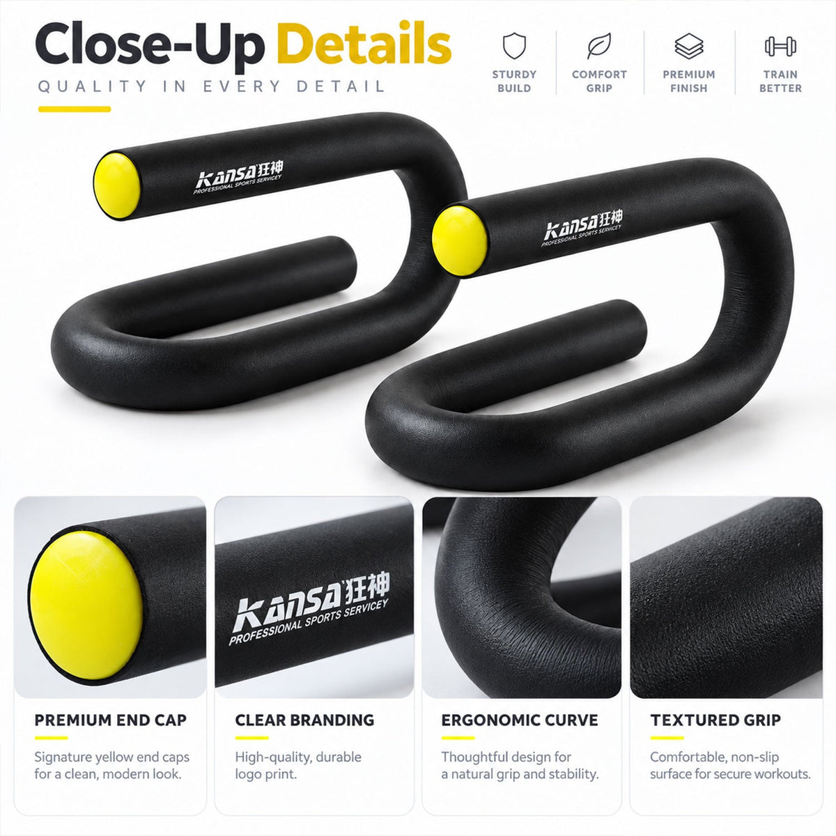 Push up stand grip detail
