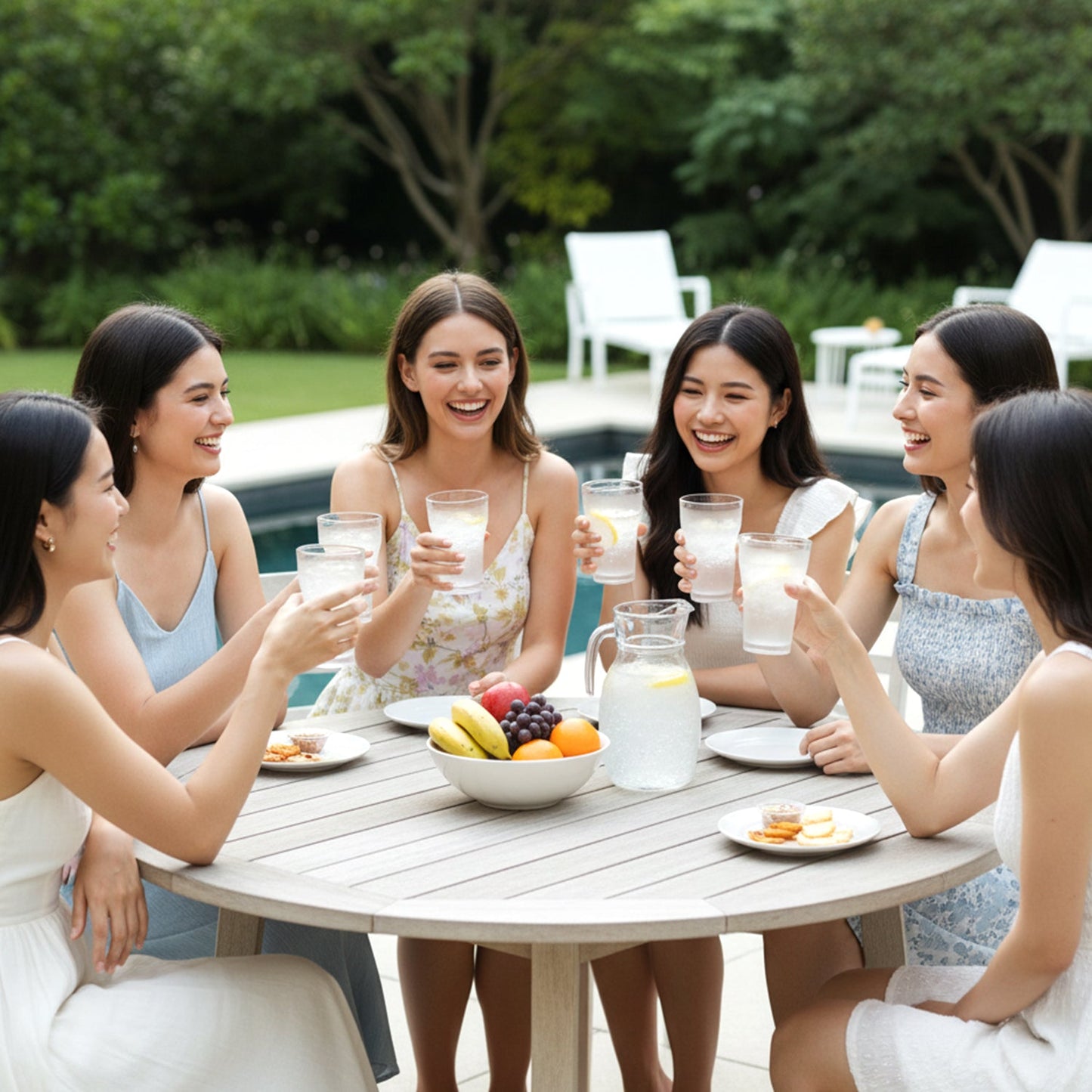 durable plastic water glass set for kitchen