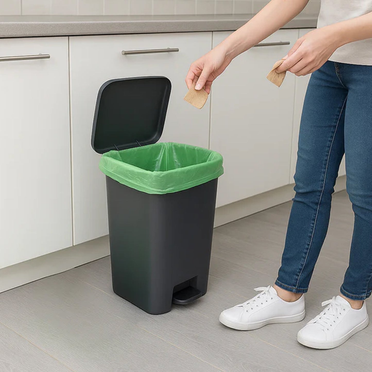 Heavy Duty Green Garbage Bags Roll (50 Bag, 50x60 Cm)