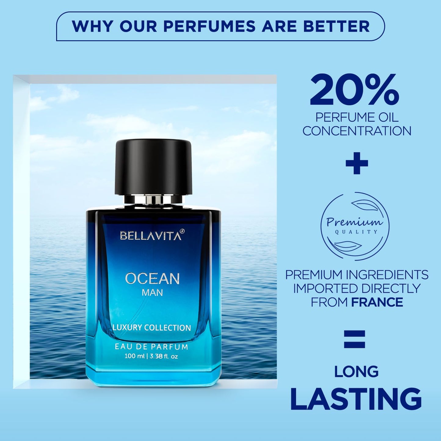 Bellavita Premium Ocean Man Eau De Perfume 100 ML