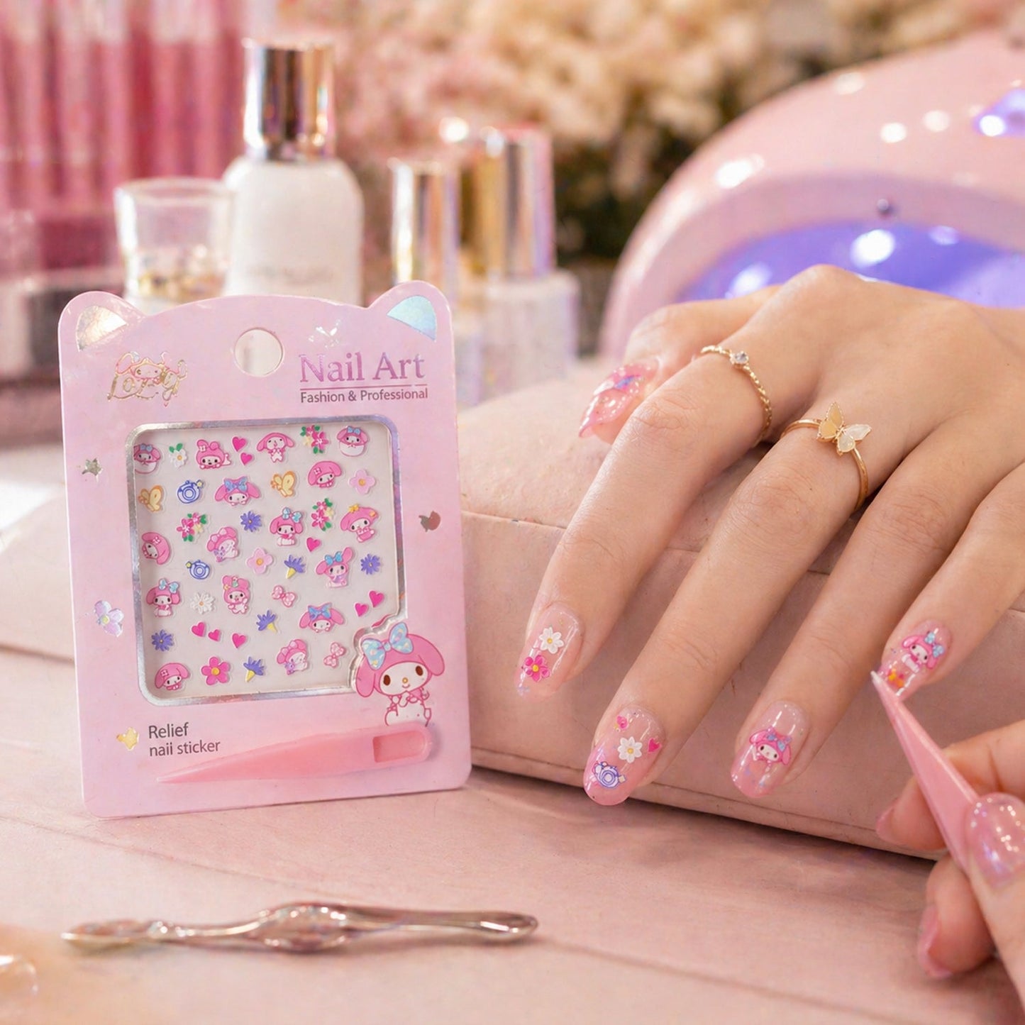 Cute Cartoon Nail Art Sticker Set (1 Set)