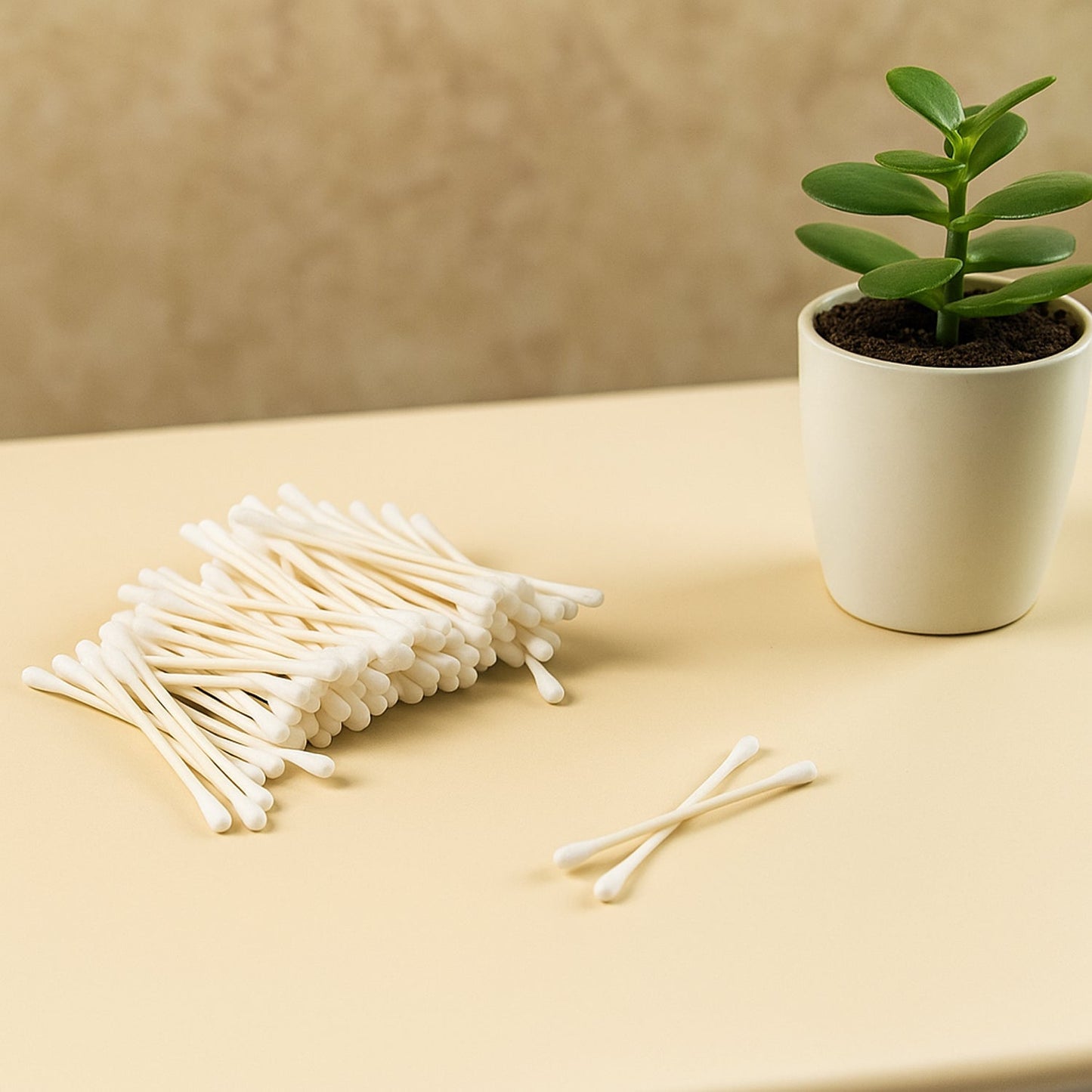 Tulips Paper-Stick Cotton Swabs - (100 Pc / Set)