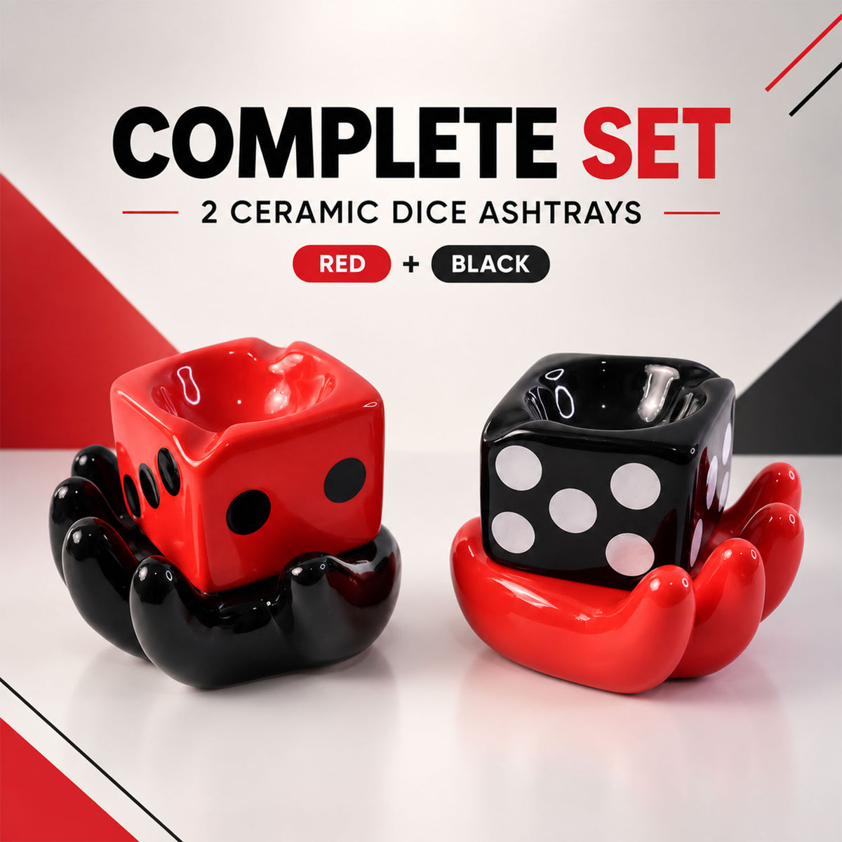 Ceramic Ashtray - Unique and Colourful Smoking Accessory with Retro Vibes - Funky Decor for Smokers and Collectors