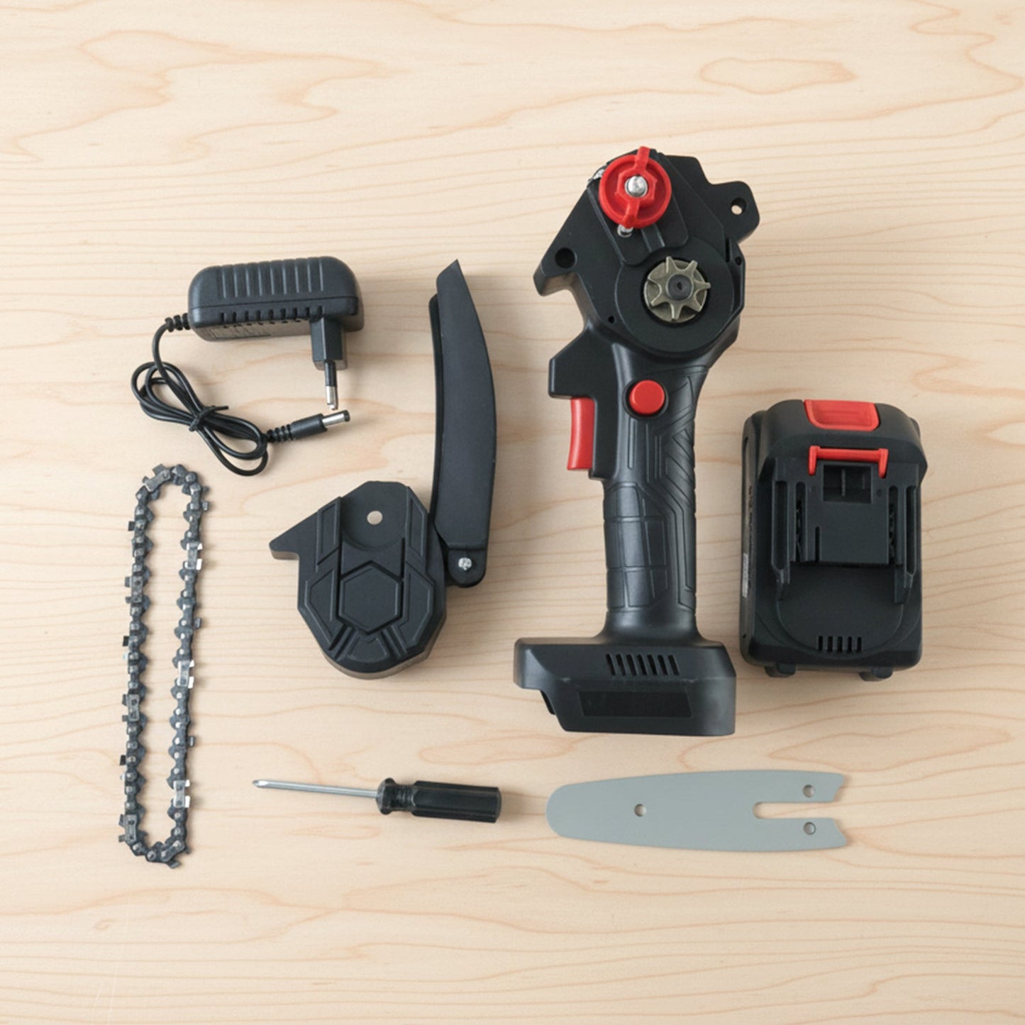 Mini Electric Cordless Chainsaw (1 Set, 48V, 24 Cm Long)