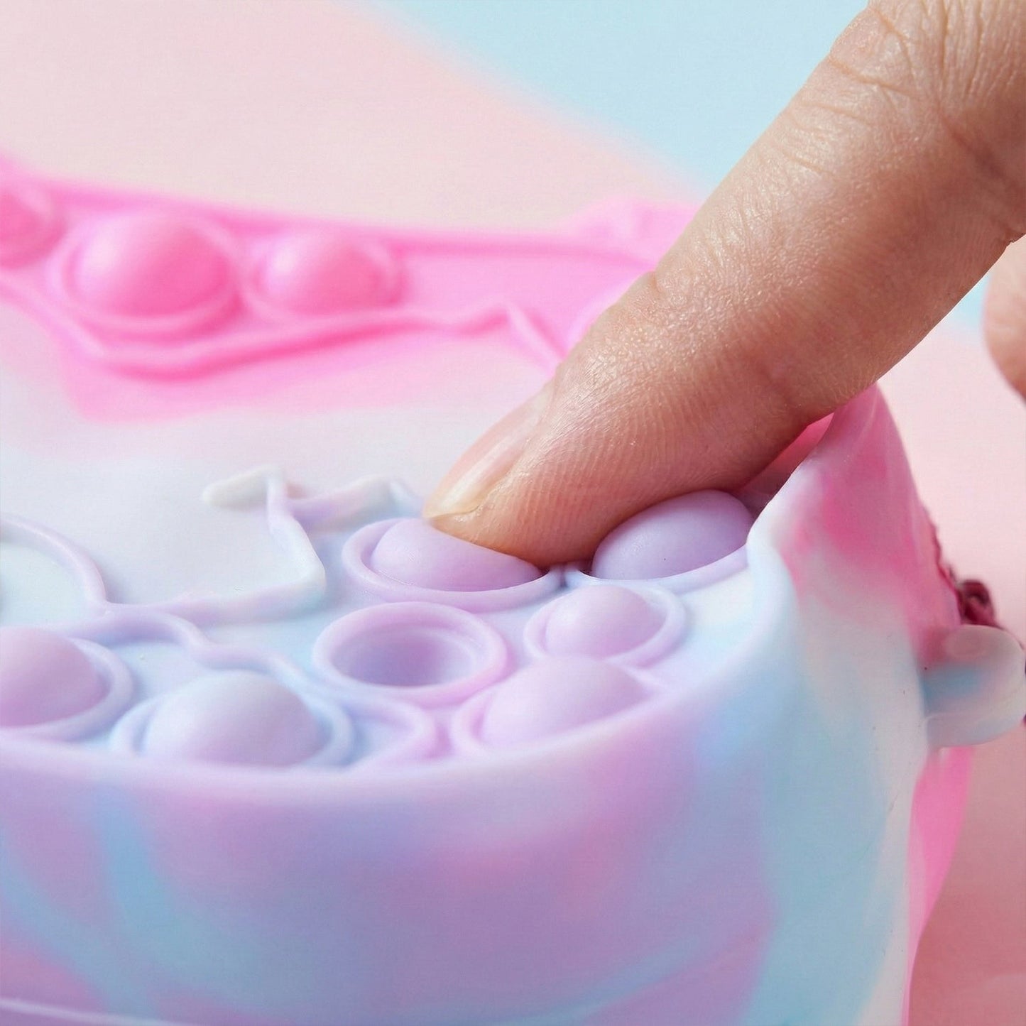 Silicone Pop It Coin Purse with Zipper and Handle (1 Pc)