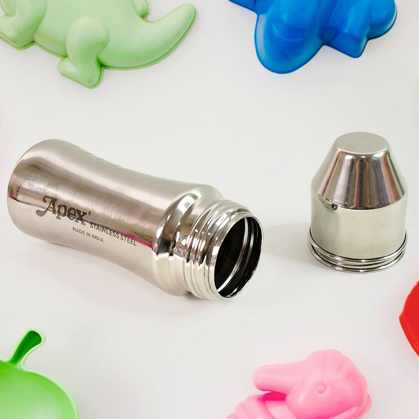 Apex Stainless Steel Little Champ Baby Feeding Bottle (250 ml)