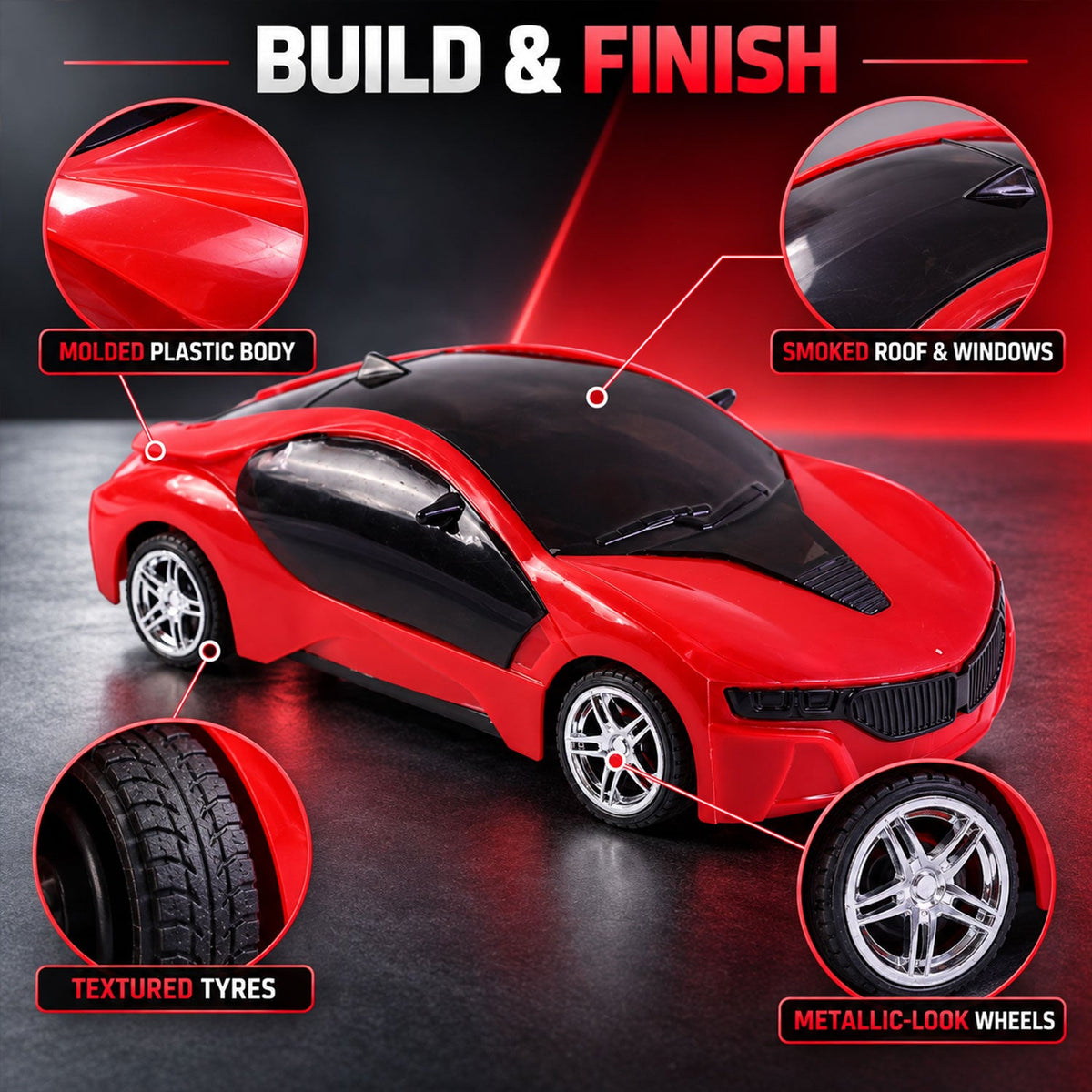 RC sports car design view