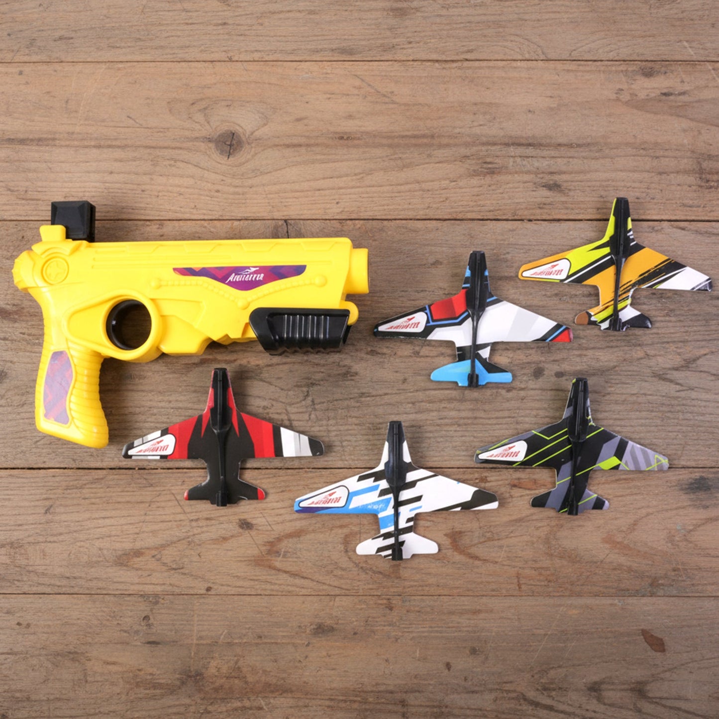 Air Battle Plane Launcher Gun Toy for Kids – Foam Glider Set (1 Set)