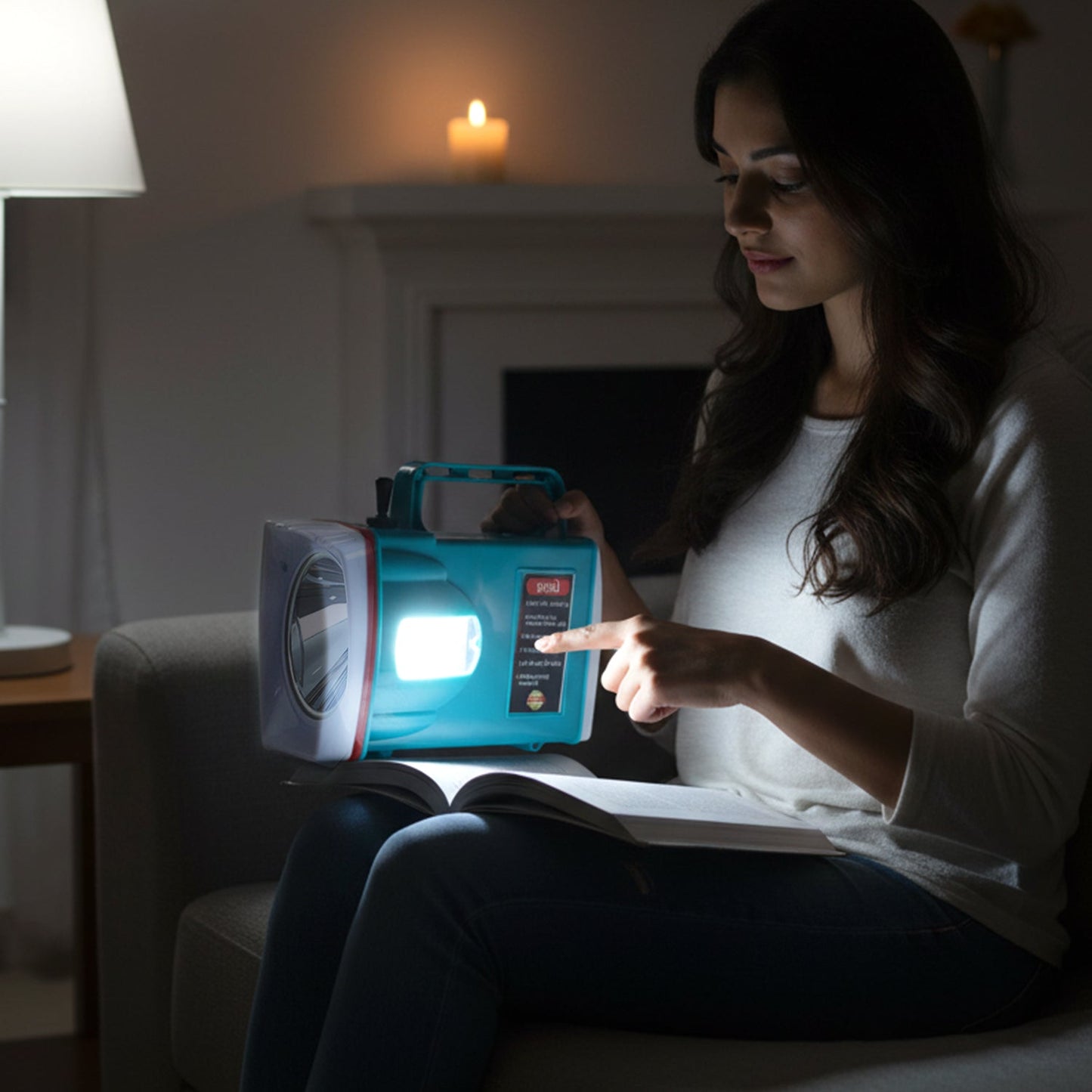 OMEGA 7800mAh Rechargeable LED Laser Torch Light (1 Pc)