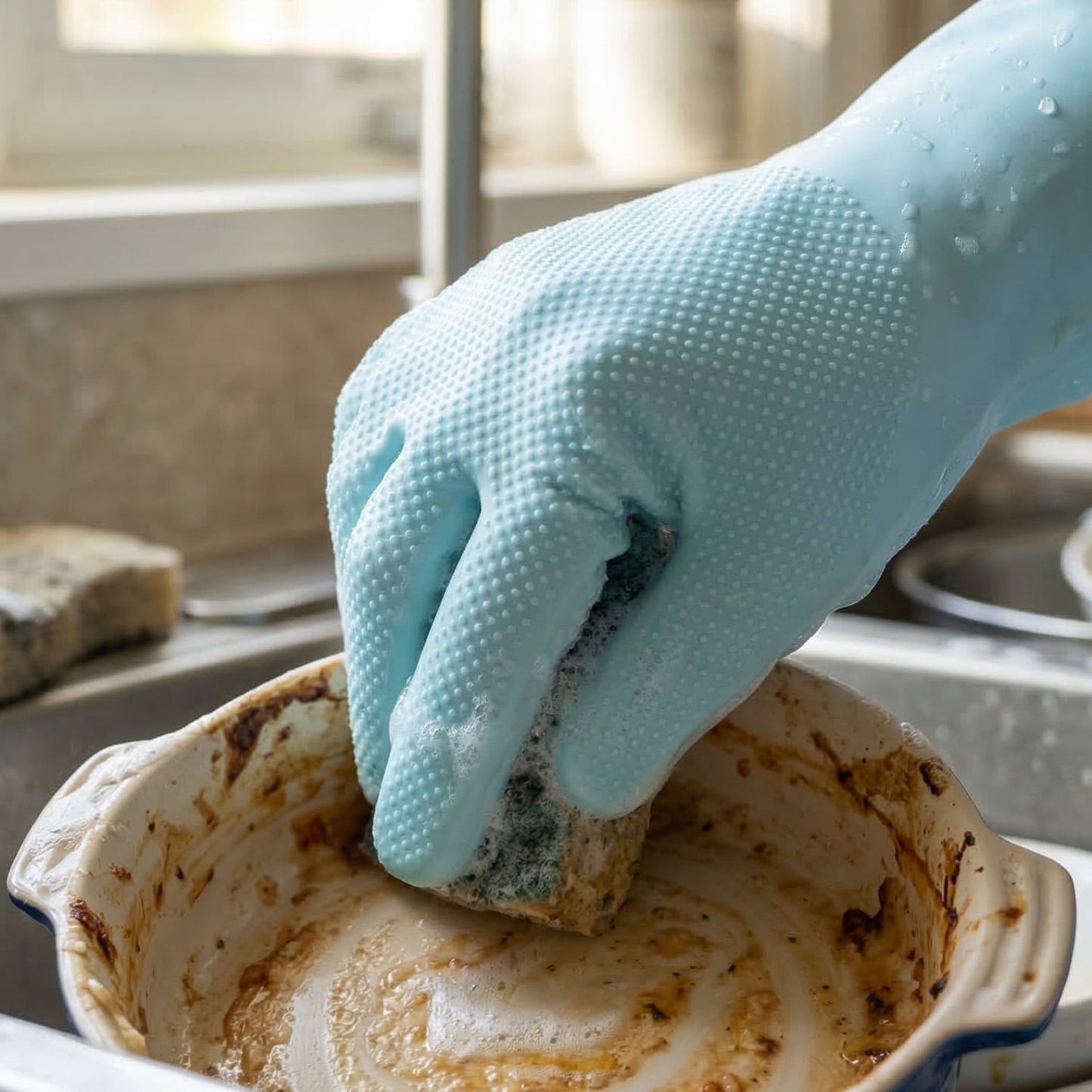 Dishwashing Scrubber Glove